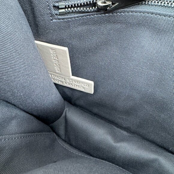 Vince Tan Python Embossed Leather Crossbody Envelope Purse Reptile Clutch Bag - Picture 8 of 11